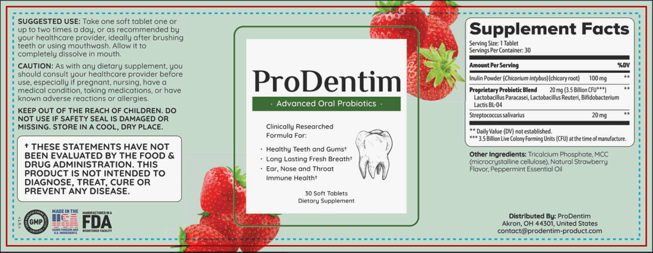 Pro Dentim Supplement Facts